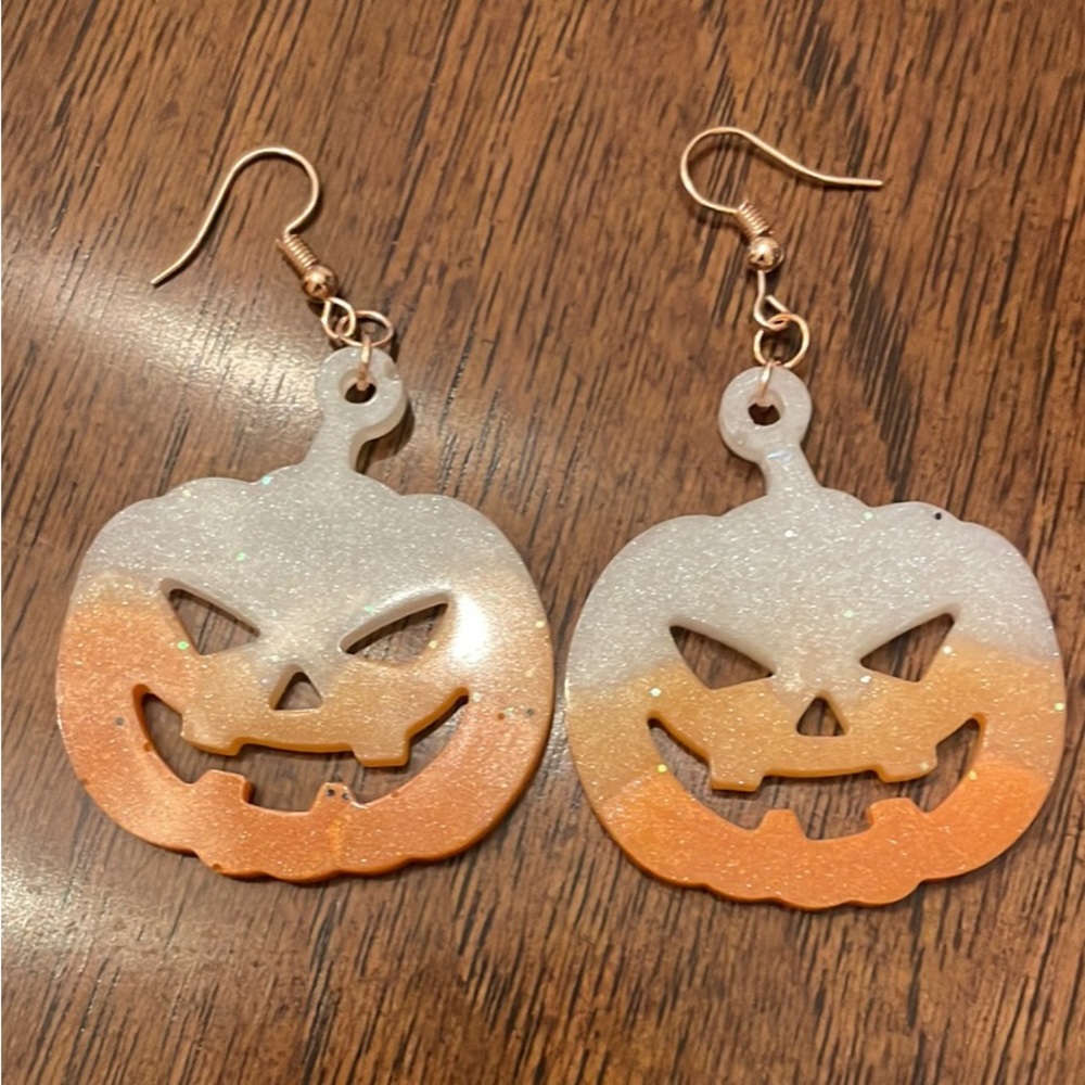 Halloween Pumpkin Earrings - Picture 1 of 1